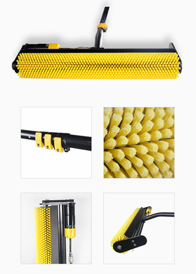 Window Solar Panel Cleaning Brush With Water Fed Telescopic Pole