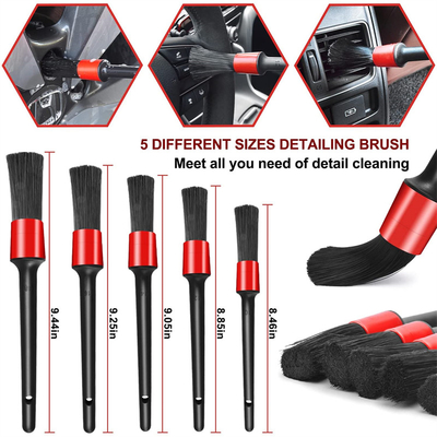 17PCS Detailing Brush Set For Car Wash PP Nylon Material