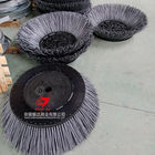 PP And Flat Steel Wire 600mm Gutter Cleaning Brush 25KG Road Sweeper Side Brushes