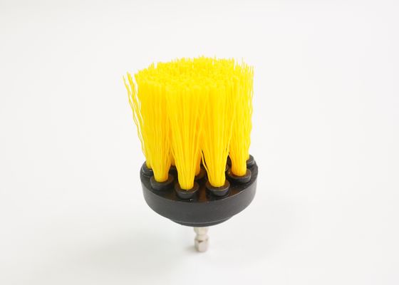 2 Inch Yellow Medium Bristle Drill Brush For Bathroom, Bathtub, Tile And Porcelain