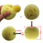 50g 80mm Yellow Car Polishing Sponges Ball For Car Wax And Car Wash