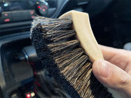 Horse Hair 6x2.5 inch Car Leather Cleaning Brush 110g For Leather Vinyl Fabric Panels
