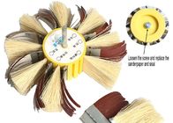 Shaft Mounted Sisal Emery Cloth Bristle Polishing Brush Wheel For Wood Primer Sanding