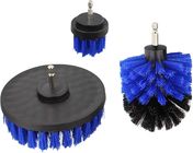 Scrubber Drill Attachment Cleaning Brush 3pc Set Drill Bit Cleaning Brush Blue Color