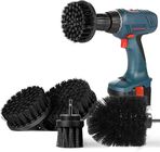 Drill Powered Cleaning Brushes For Pool Tile, Floor, Brick, Ceramic, Marble, Grout, Bathroom, Car, Kitchen (Black)