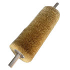 SGS Industrial Roller Brush Copper Plated Steel Wire Brush Roller For Industrial Polishing