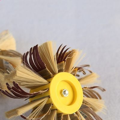 Shaft Mounted Sisal Emery Cloth Bristle Polishing Brush Wheel For Wood Primer Sanding