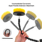 Yellow 5pcs Drill Cleaning Brush With 300mm Extension Rod