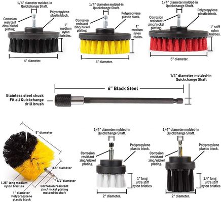 28 Pieces All Purpose Power Scrubber Drill Brush Attachments Kit For Cleaning