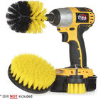 3Pcs PP Drill Scrubber Brush Kit For Cleaning Bathroom Floor Or Car Wheel