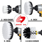 4 Pieces White Power Scrubber Drill Brush For Cleaning Car