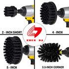 PP Nylon Basic Drill Cleaning Brush Attachment Black 4 Pack