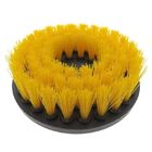 5 Inch M14 Disc Yellow Drill Brush 0.35mm Nylon Bristle With Hollow Side