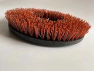 21 Inch Light Grit Disc Floor Scrubber Brush Red Nylon With Silicon Carbide