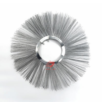 76mm Diameter Steel Wire Street Sweeper Brush With 0.8mm Bristle