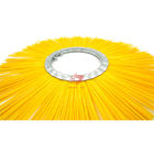 PP Wire Flat Disc Wafer Road Sweeper Brush Yellow Customized Color
