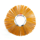 Yellow Convoluted Ring Road Sweeper Brush For Rotary Forklift