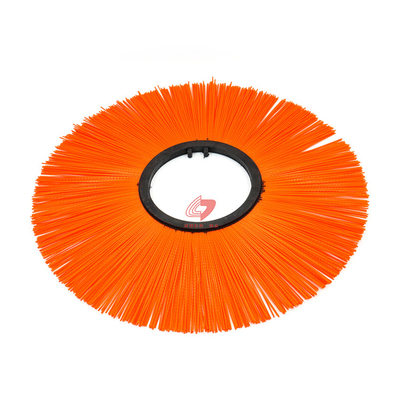 Different Sizes Flat Circle Road Sweeper Brush Mixed Pp Material Or Steel Wire