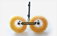Yellow Photovoltaic Solar Panel Cleaning Brush With Motor Double Disc