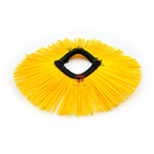 Jet Broom Convoluted Wafer Road Sweeper Brushes Polypropylene Bristle Yellow