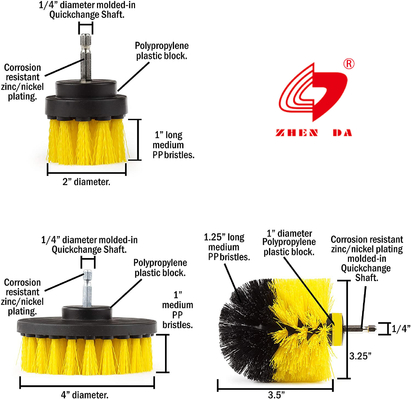 3 Pack Electric Drill Brush Set Household Cleaning Customized