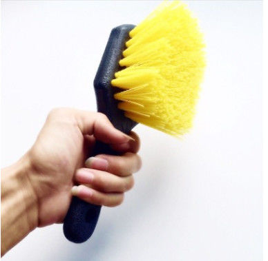 Yellow 8.8 Inch Car Wheel Cleaning 200g Brush Cleaning Tools