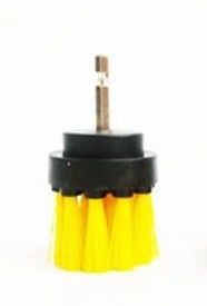 2 Inch Yellow Medium Bristle Drill Brush For Bathroom, Bathtub, Tile And Porcelain