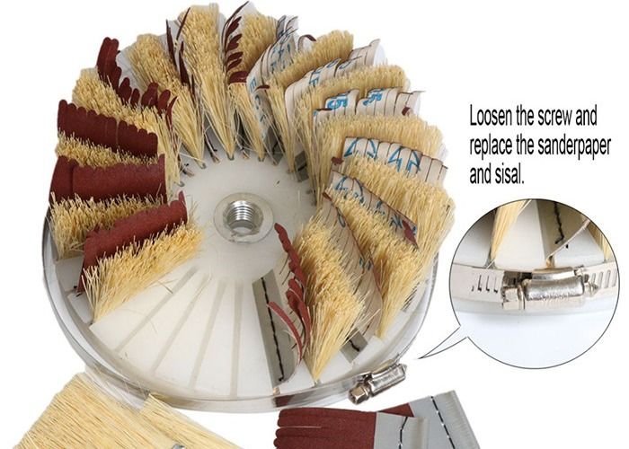 Sisal Emery Cloth Industrial Roller Brush For Polishing Grinding