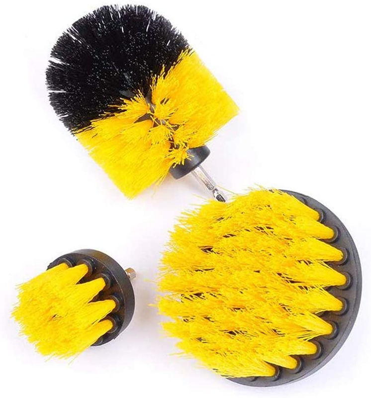 3 Pack Convenient Scrubber Cleaning Drill Brushes Kits Detail Brushes For Bathroom & Shower Cleaning