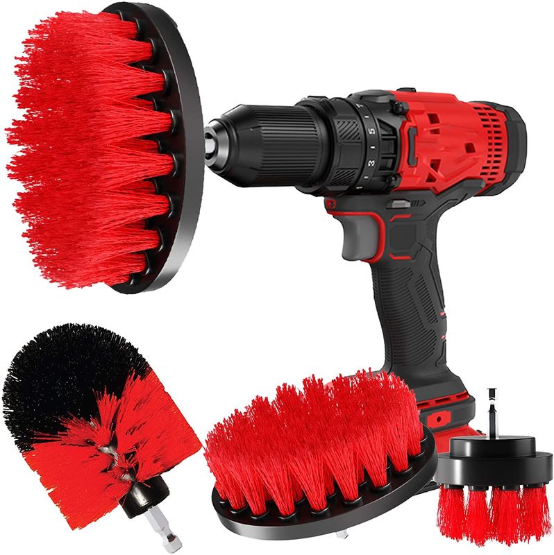 Drill Brush Set Attachment Kit Pack Of 4 All Purpose Power Scrubber Cleaning Set