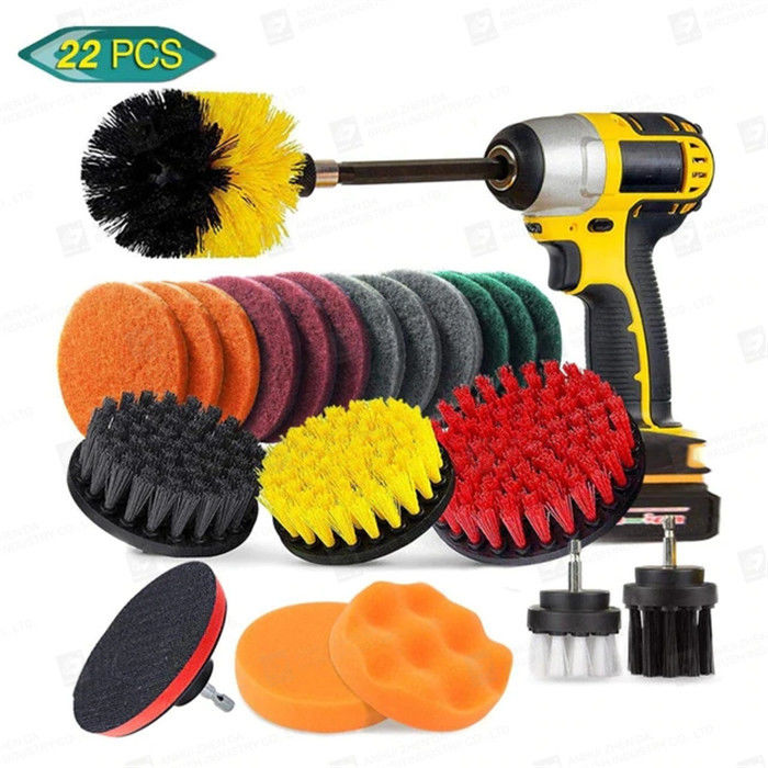 22 Pcs 310g Electric Drill Cleaning Brush for Bathroom Surfaces Tub Tile And Grout