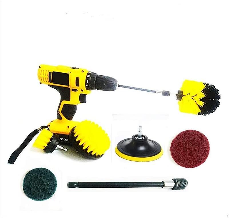 7 Piece 0.4 kg 4 Inch Drill Drill Cleaning Brush For Grout Floor Tub Shower Tile Corners