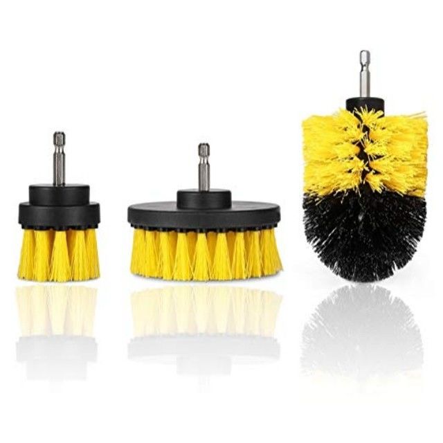 3Pieces PP Electric Drill Brush For Car Washing House Cleaning
