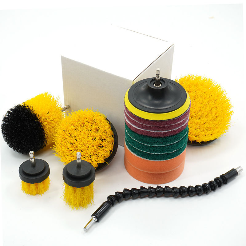 Stiffness Domestic Cleaning 15PC Drill Brush Accessories with Nylon Filament