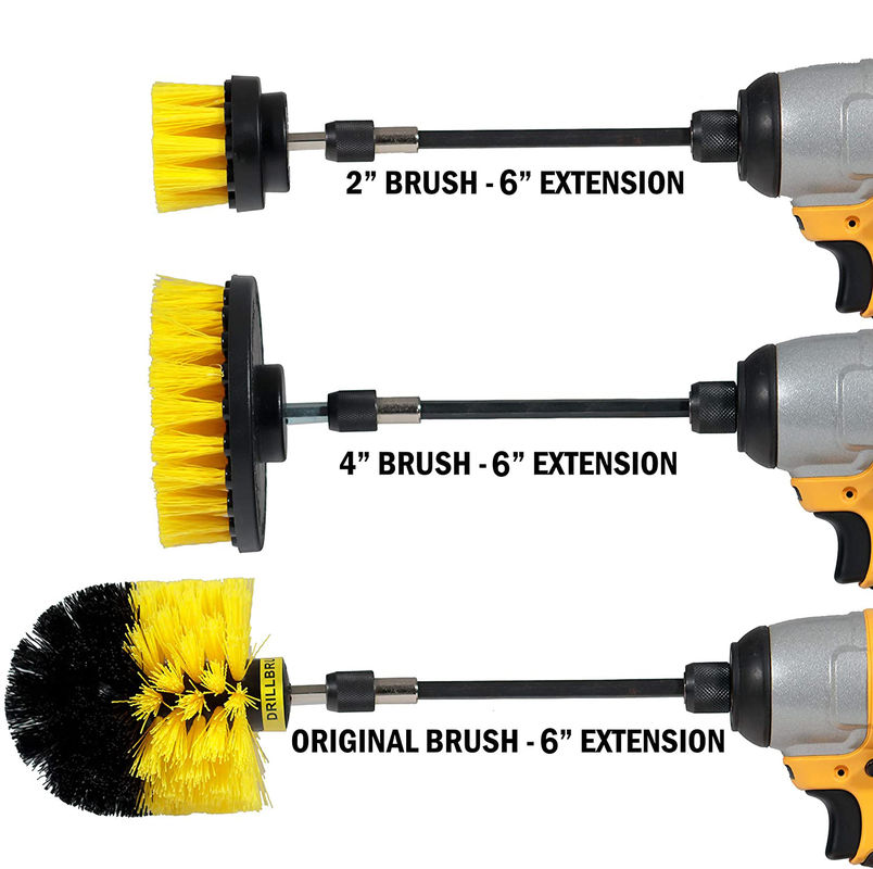 4 Pieces Drill Cleaning Brush For Bathroom Floor Or Carpet
