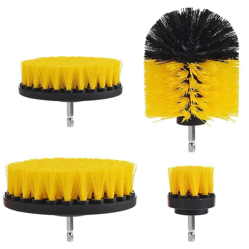 4 Pcs Electric Drill Cleaning Brush Set Household Use