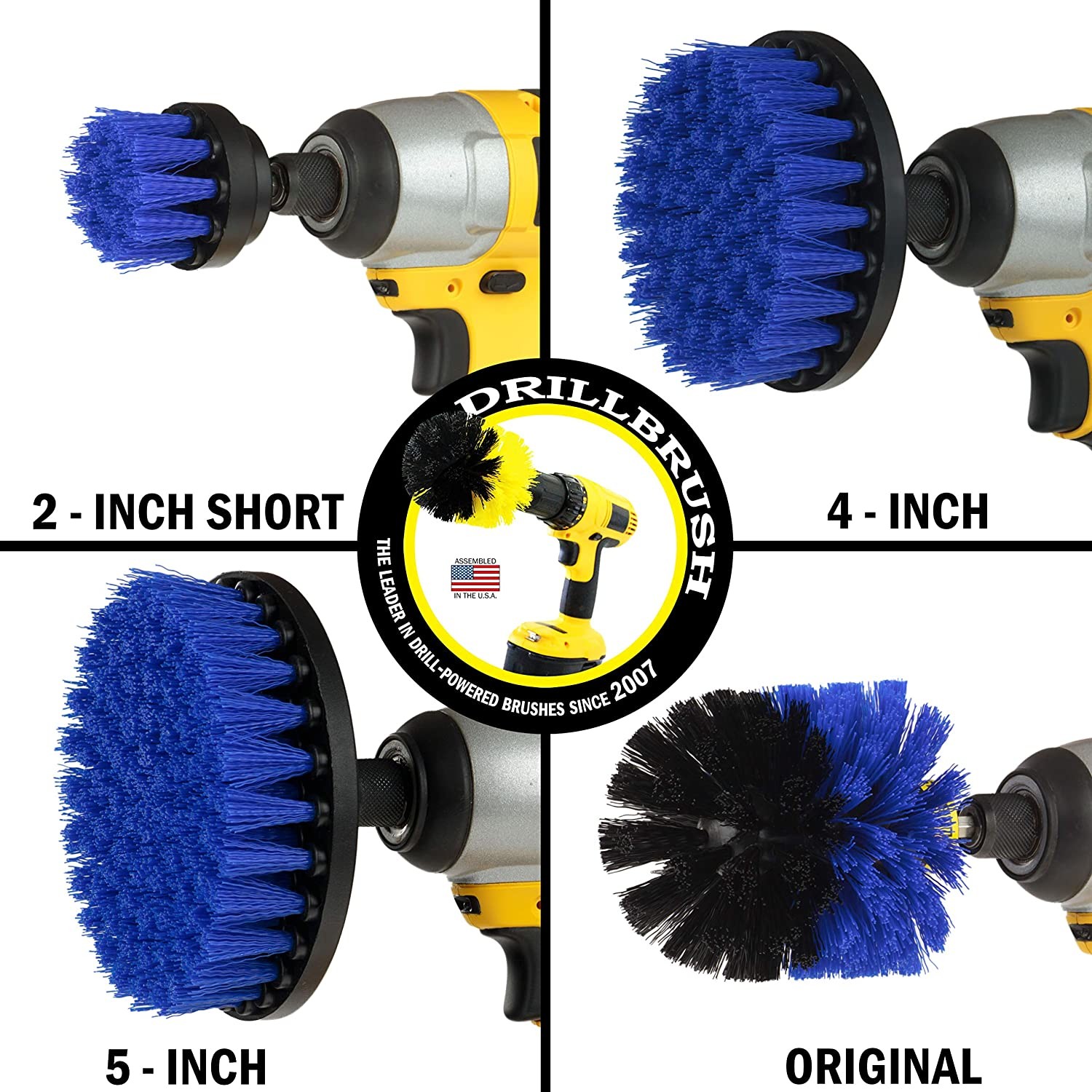 4pcs Drill Brush Set Drill Powered Extrusion Molding Cleaning